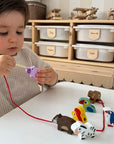 Safari Animal Wooden Threading Toy for Children