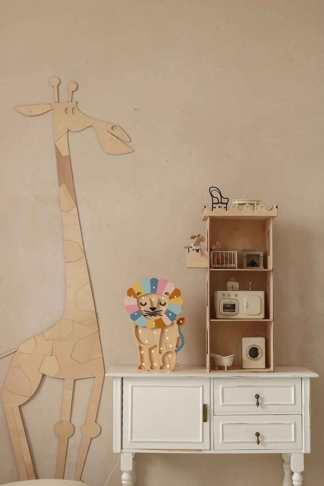 Safari Giraffe Wooden Wall Decoration