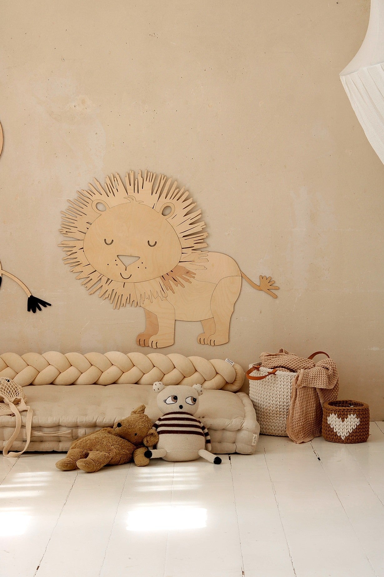 Safari Lion Wooden Wall Art Decoration
