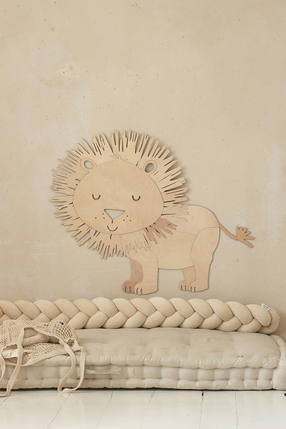 Safari Lion Wooden Wall Art Decoration