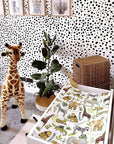 Anti-Roll Wedge Changing Mat - Safari Animals Print