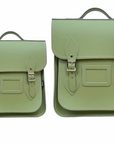 Handmade Leather City Backpack - Sage Green