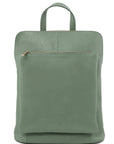Versatile Sage Leather Backpack – Stylish & Practical for All by Sostter at brixbailey.com