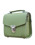 Handmade Leather Sugarcube Handbag - Sage Green