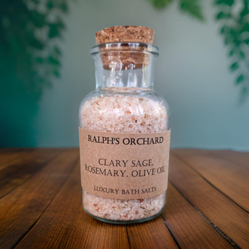 Vegan Bath Salts | Clary Sage, Rosemary & Olive Oil