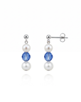 Sapphire & Pearl September Birthstone Earrings