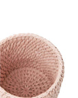 Savannah Rattan Bottle Holder - Pink