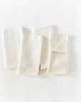 Cotton Napkins in Natural Ribbed Weave