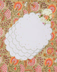 Scalloped Garden Round Placemats - Set of 4