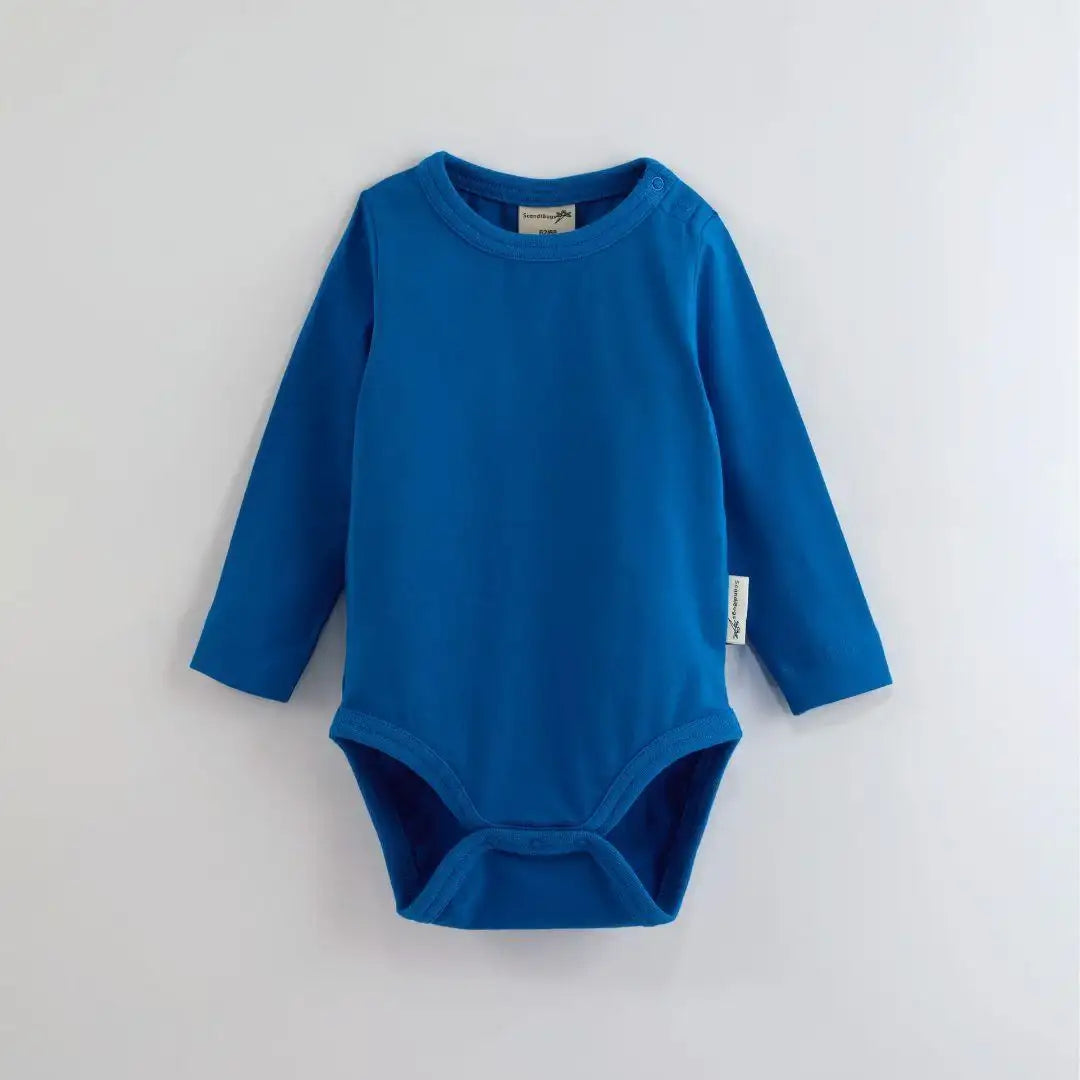 ScandiBugs Own Label Organic Long Sleeve Vest - Peacock Blue
