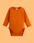ScandiBugs Own Label Organic Long Sleeve Vest - Tangelo Orange