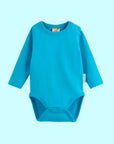 ScandiBugs Own Label Organic Long Sleeve Vest - Tempting Turquoise