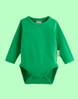 ScandiBugs Own Label Organic Long Sleeve Vest - Tropical Green