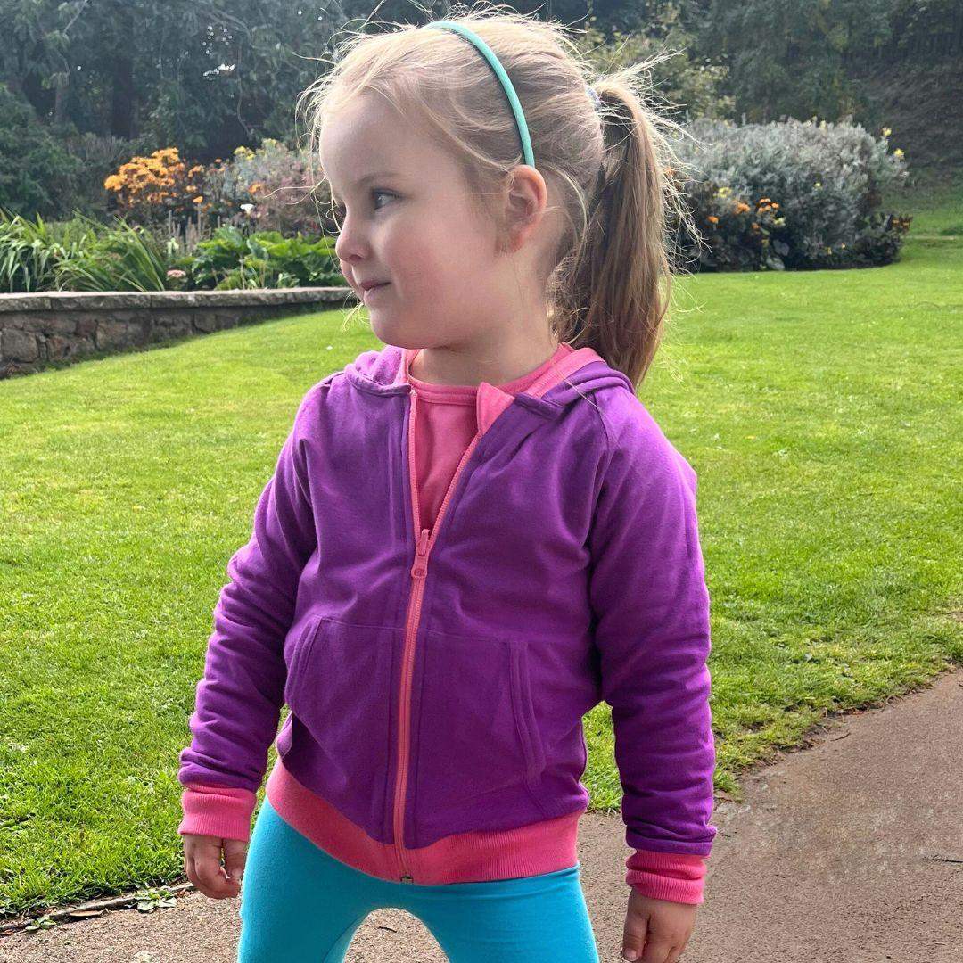 ScandiBugs Own Label Organic Reversible Hoodie - Bubblegum Pink &amp; Perfectly Purple