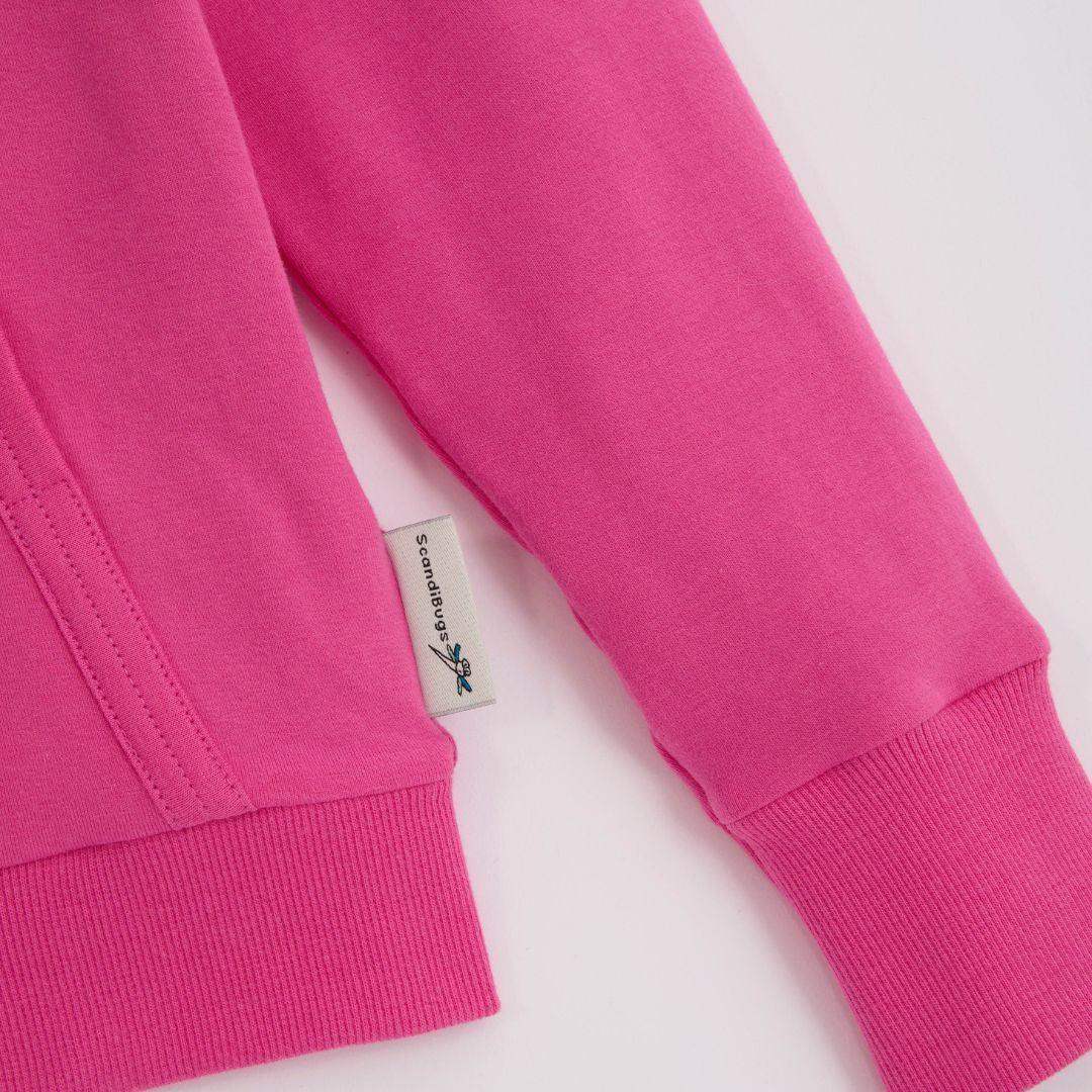 ScandiBugs Own Label Organic Reversible Hoodie - Bubblegum Pink &amp; Perfectly Purple