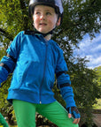 ScandiBugs Own Label Organic Reversible Hoodie - Peacock Blue & Tropical Green