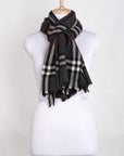 Window Checks with Big Diamond Weave - Charcoal Black White