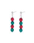 Scarlet and Emerald Crystal Earrings