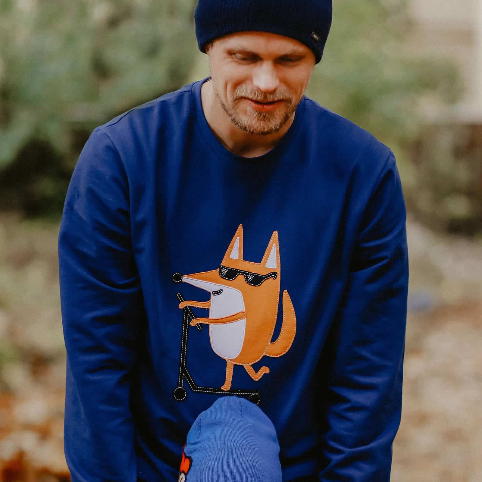 Mens Scootering Fox Sweatshirt