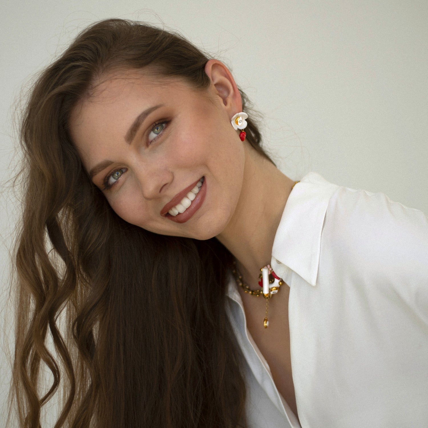 Eye of Protection Earrings – Handmade with 24K Gold &amp; Swarovski by SCULP at www.brixbailey.com