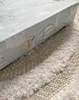 Anti-Roll Wedge Baby Changing Mat - Blue Hot Air Balloons Print