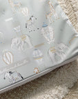 Anti-Roll Wedge Baby Changing Mat - Blue Hot Air Balloons Print