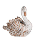 Swan Lake: Distressed White & Gold Vase