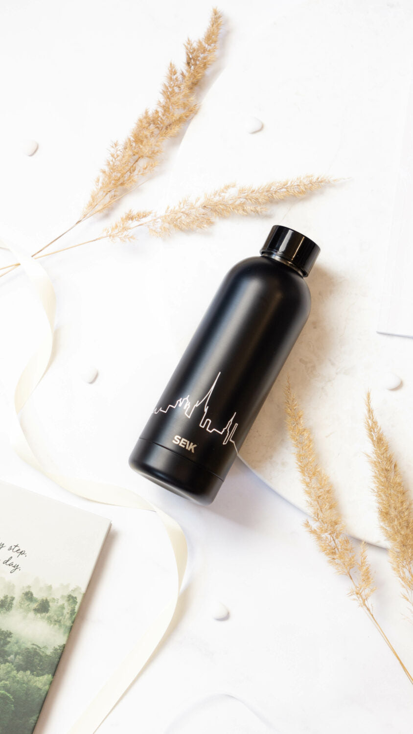 Stainless Steel Water Bottle with Tallinn Skyline View 500 ml