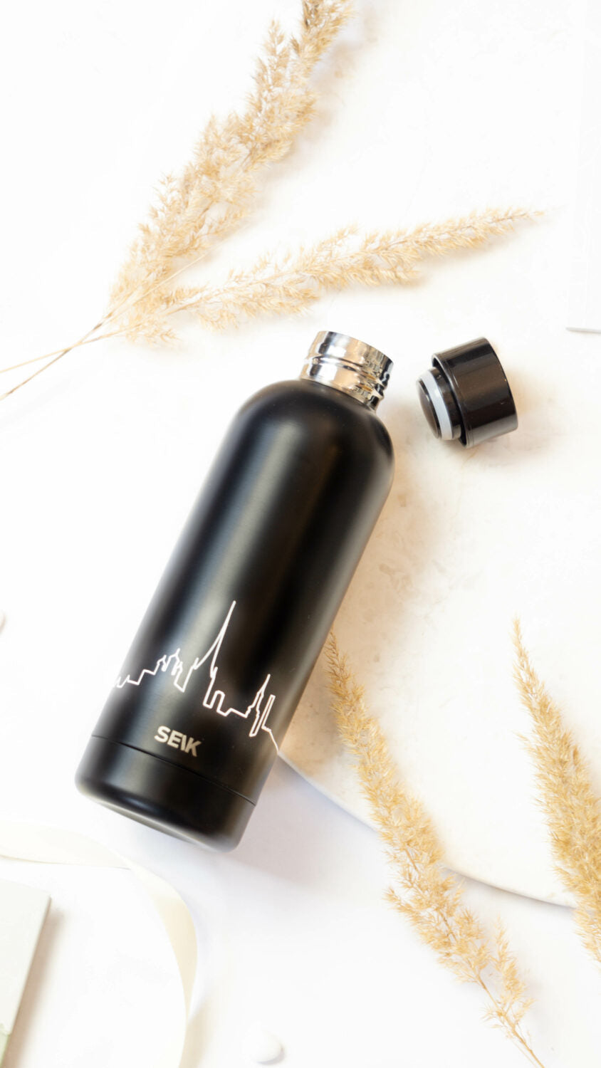 Stainless Steel Water Bottle with Tallinn Skyline View 500 ml