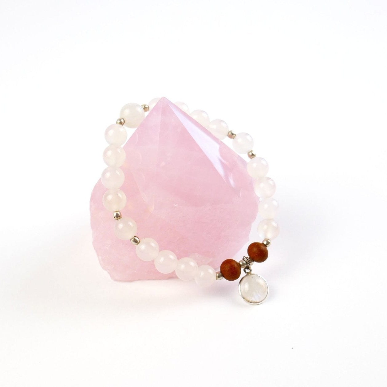 Selene Moonstone Mala Bracelet