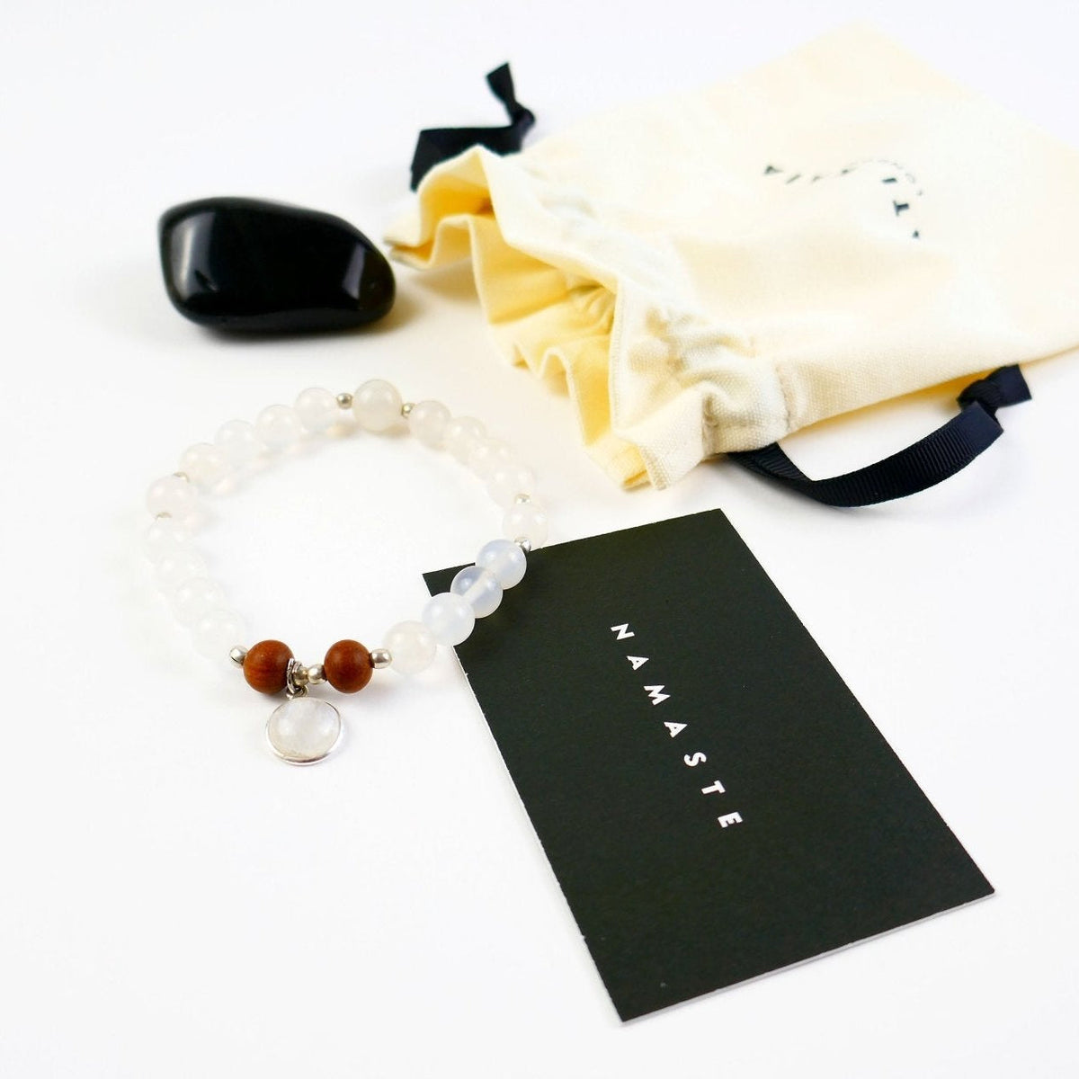 Selene Moonstone Mala Bracelet