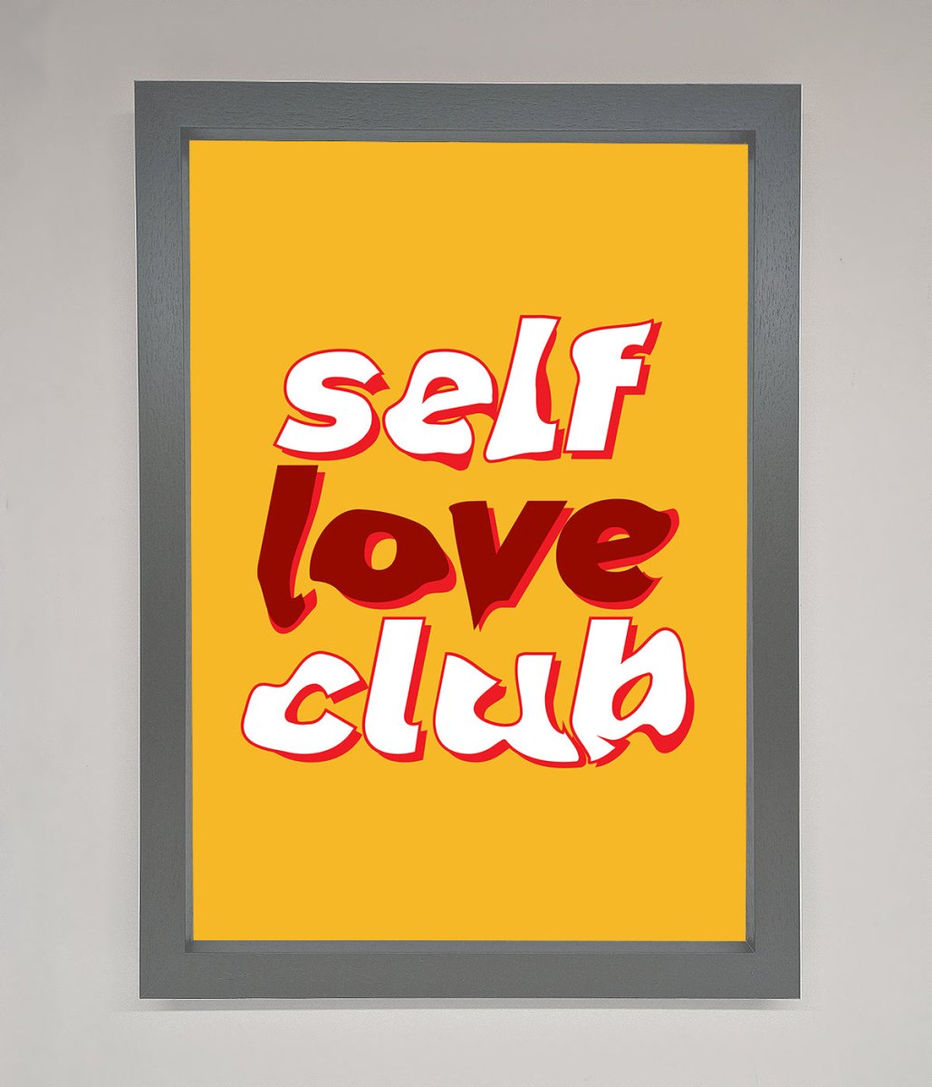 Self Love Club Quote Framed Wall Art