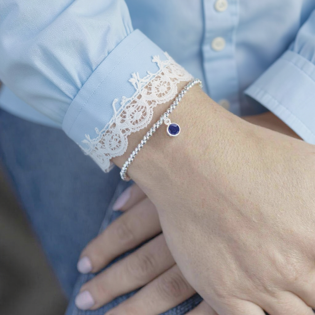 Sapphire September Birthstone Bracelet
