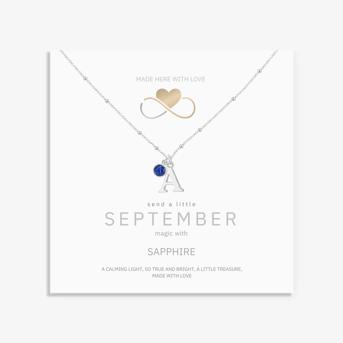 Initial Letter &amp; Birthstone Charm Necklace