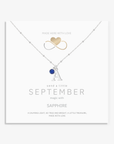 Initial Letter & Birthstone Charm Necklace