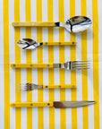 Set Of 10 Dopamine Stainless Steel Rivet Flatware, Contemporary Bistrot Style Cutlery