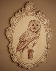 Set of 4 Engraved Forest Animals Pictures with Retro Frame