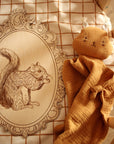 Set of 4 Engraved Forest Animals Pictures with Retro Frame