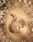Set of 4 Engraved Forest Animals Pictures with Retro Frame