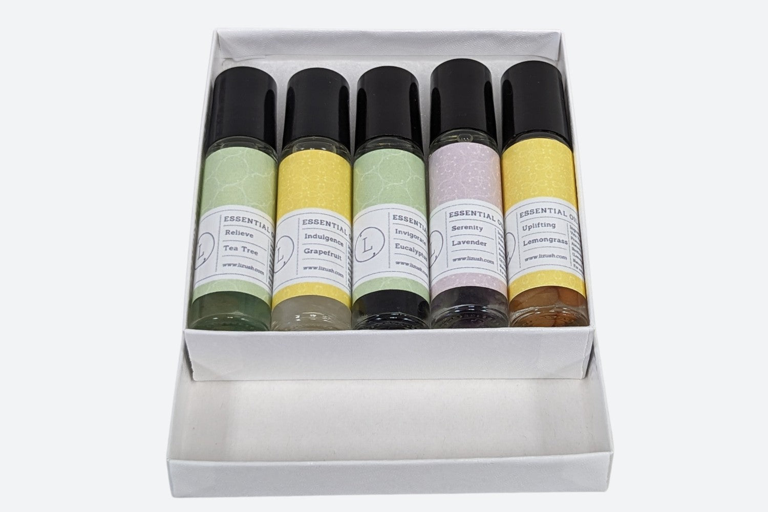 Crystal Infused Essential Oil Roll On Set of Five
