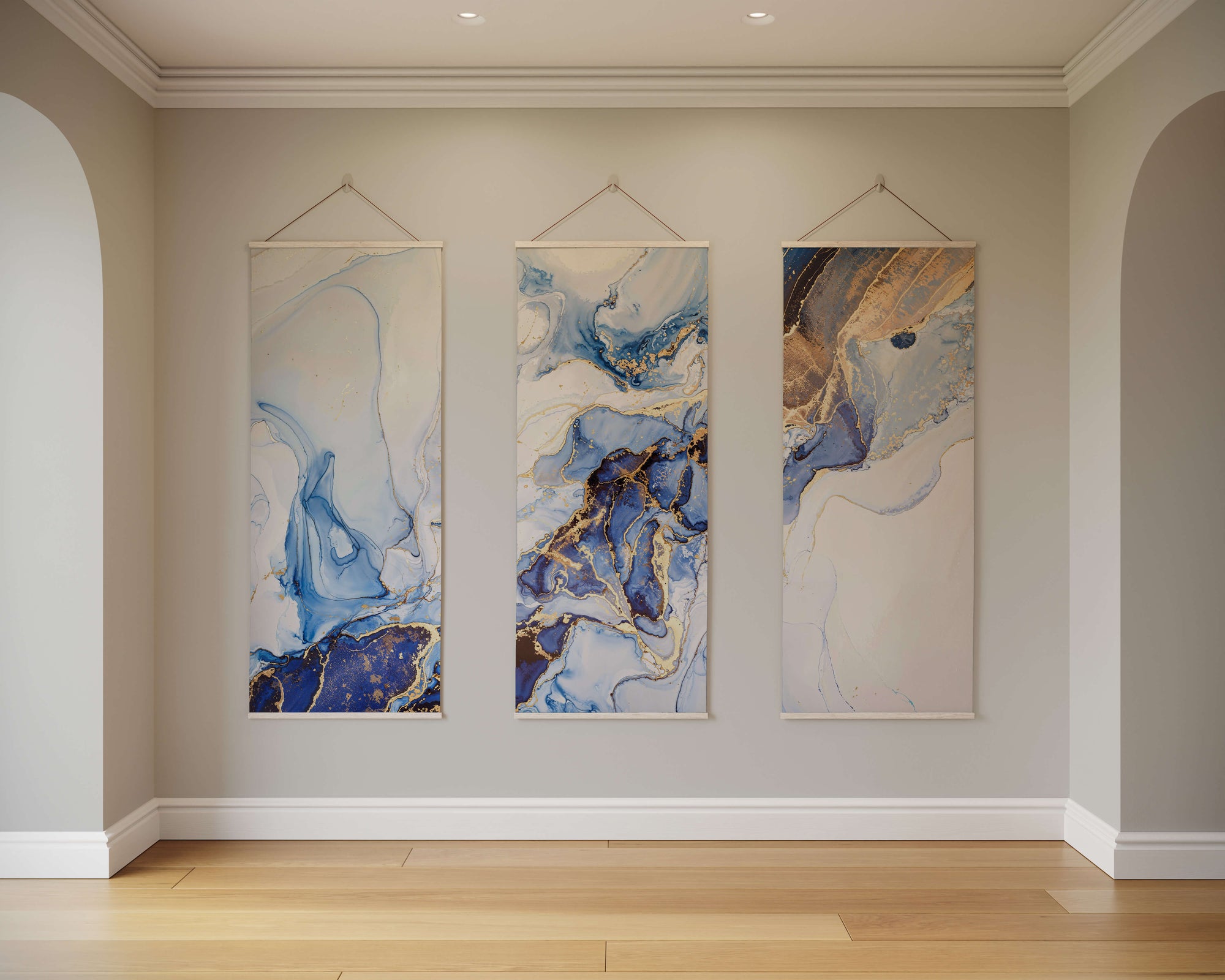 Watercolour &amp; Gold Marble Tapestry