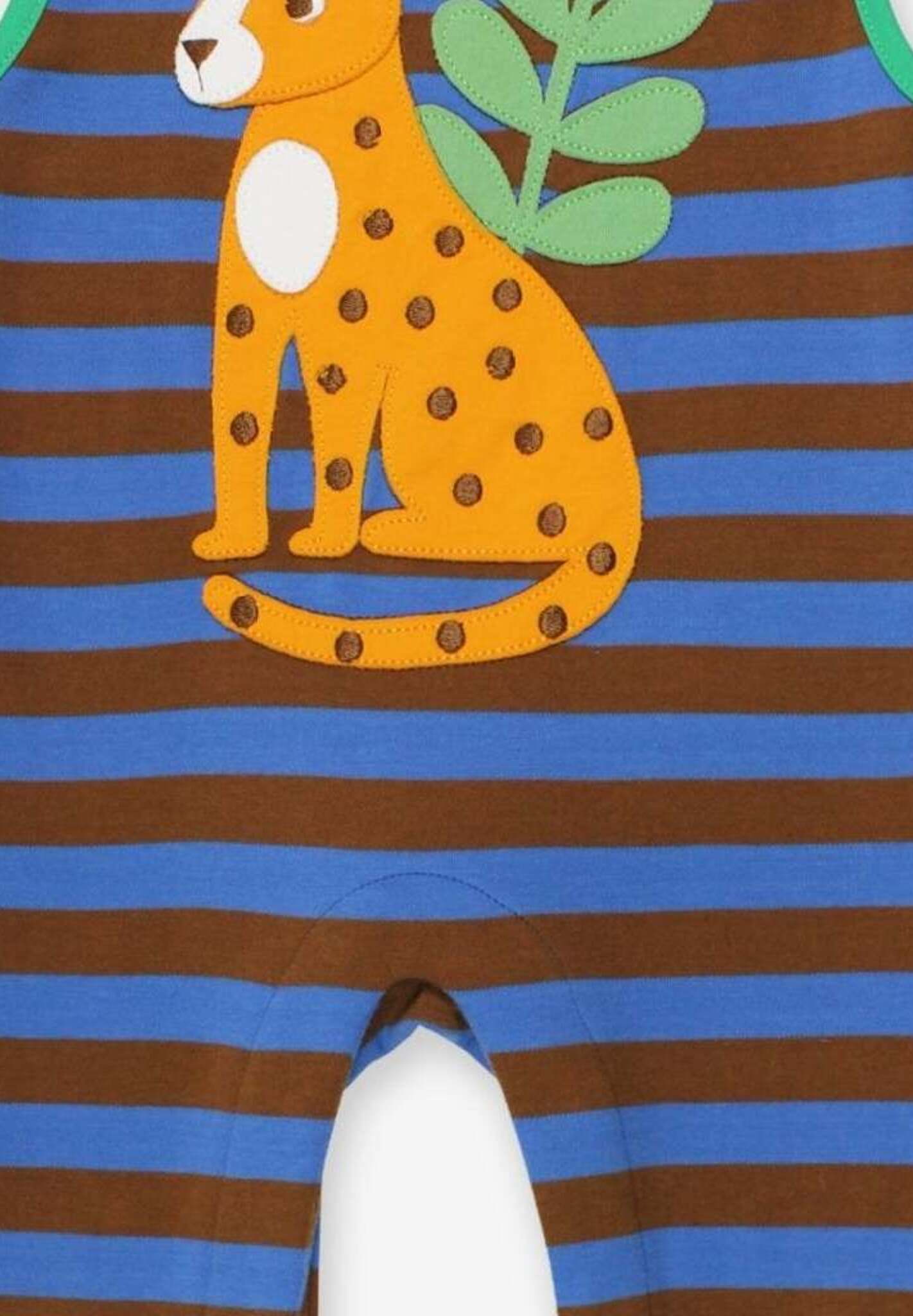 Stylish Leopard Print Organic Cotton Baby Bodysuit with Snap Buttons for Easy Dressing by Toby Tiger at brixbailey.com