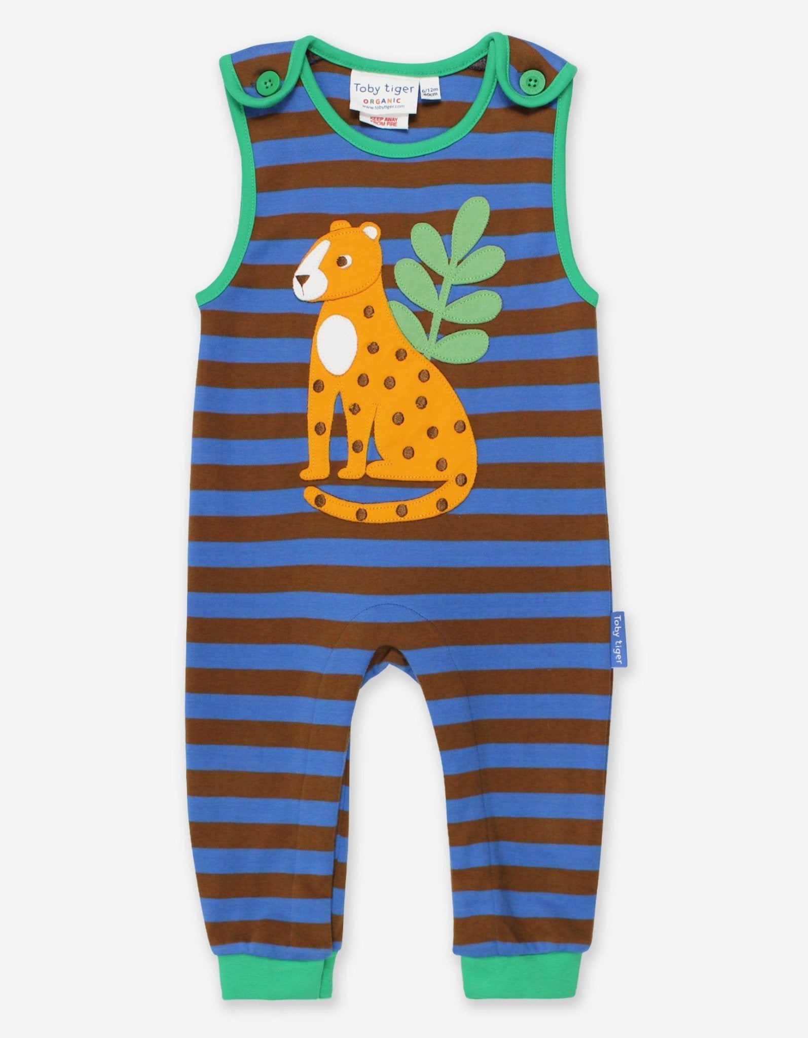 Stylish Leopard Print Organic Cotton Baby Bodysuit with Snap Buttons for Easy Dressing by Toby Tiger at brixbailey.com