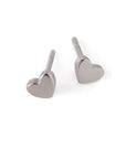 Classic Shiny Heart Studs in 925 Silver - Sweet & Elegant Designed in Estonia by MyaMoon at www.brixbailey.com