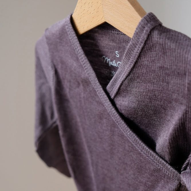 Luxury ribbed long sleeve shirt for kids, premium GOTS certified organic cotton, stylish and comfortable by Mata Origin at brixbailey.com