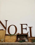 NOEL Rustic Rusted Metal Letters Christmas House Fireplace Mantle Decoration