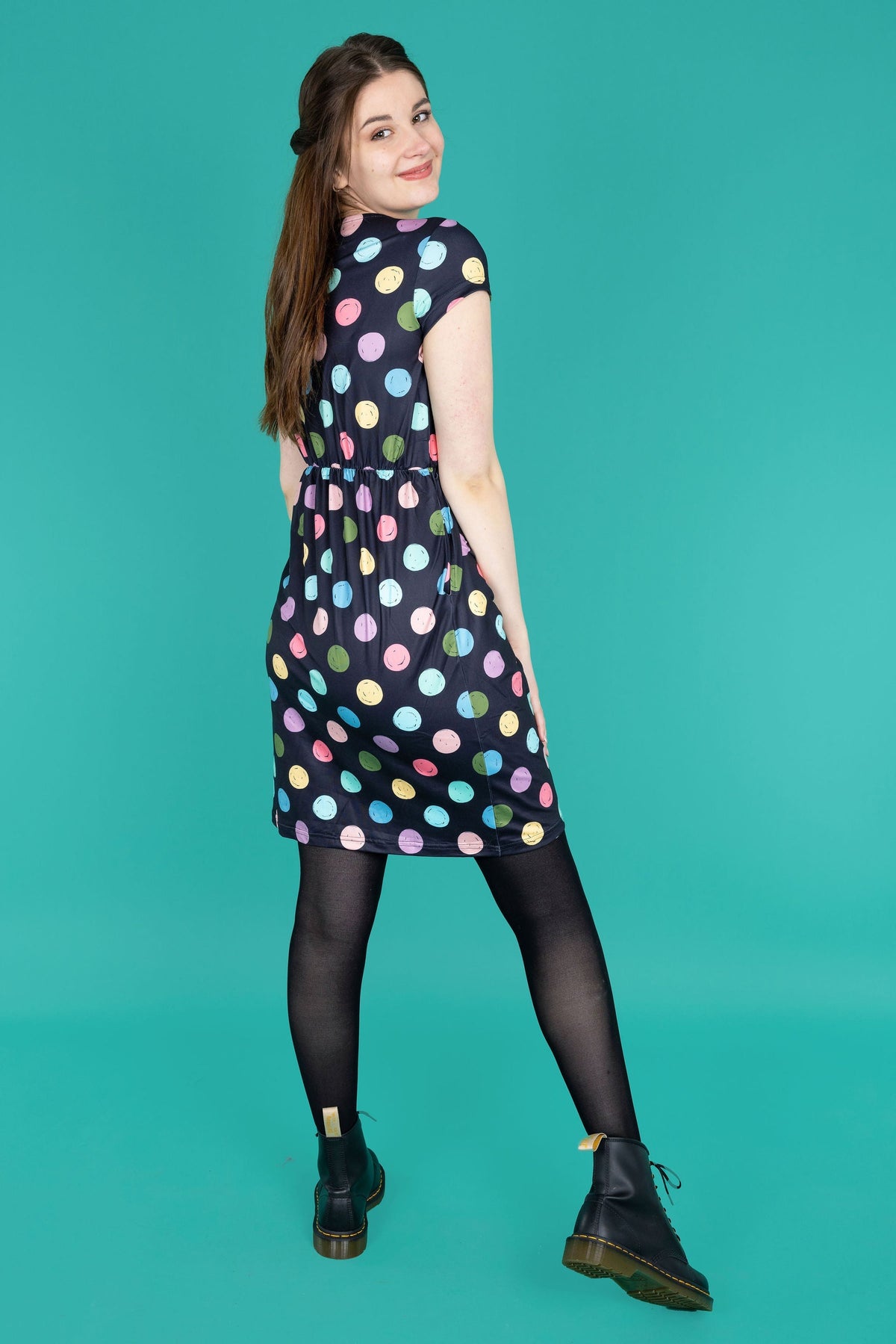 Shona Spot Breastfeeding Dress | Knee Length Nursing Dress