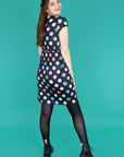 Shona Spot Breastfeeding Dress | Knee Length Nursing Dress