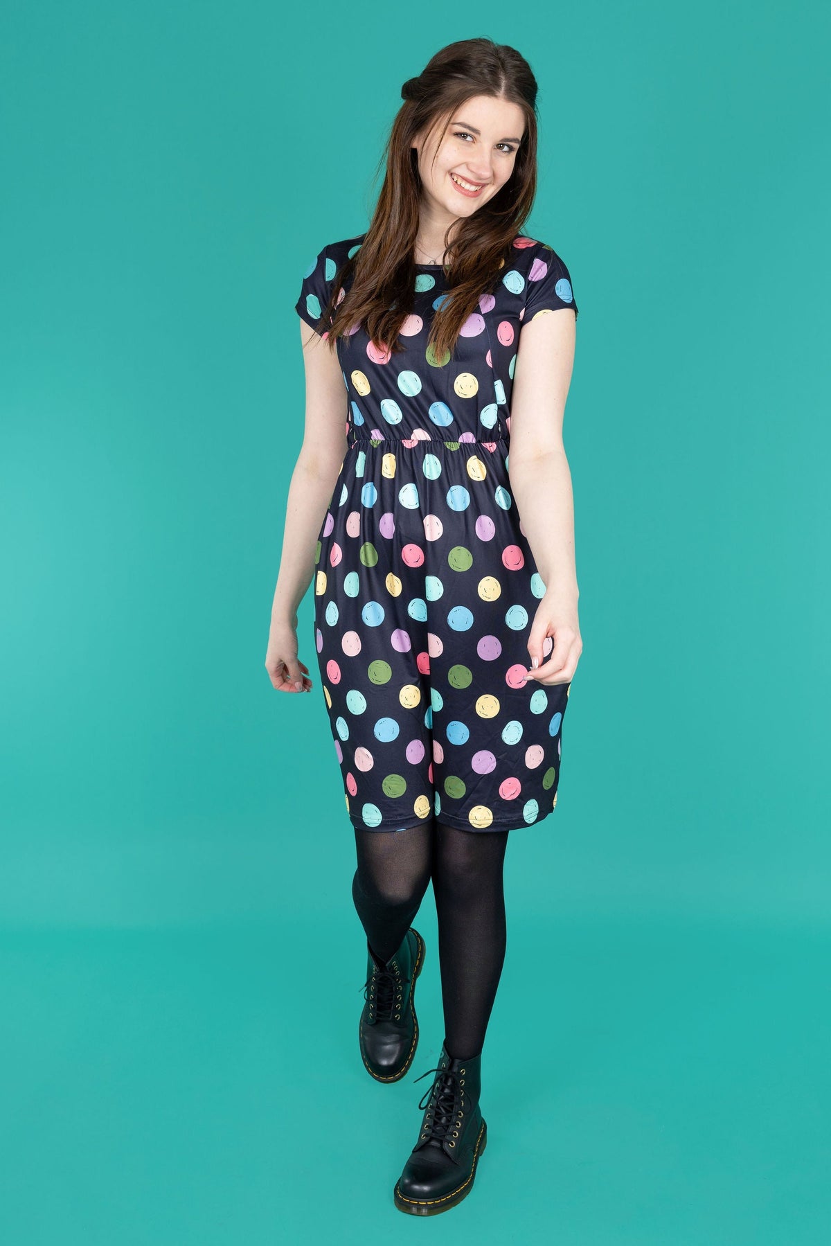 Shona Spot Breastfeeding Dress | Knee Length Nursing Dress