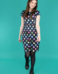 Shona Spot Breastfeeding Dress | Knee Length Nursing Dress